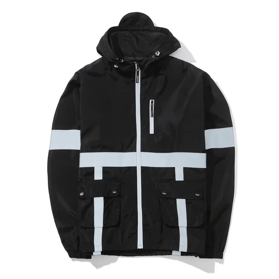 Reflective Hooded Night-Running Jacket