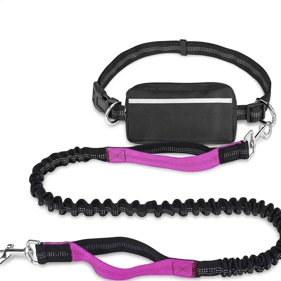 Reflective Dog-Run Leash Belt (hands-free)